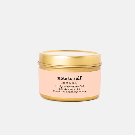 Note to Self Tin Candle | 4 oz Travel Candle - No Dyes