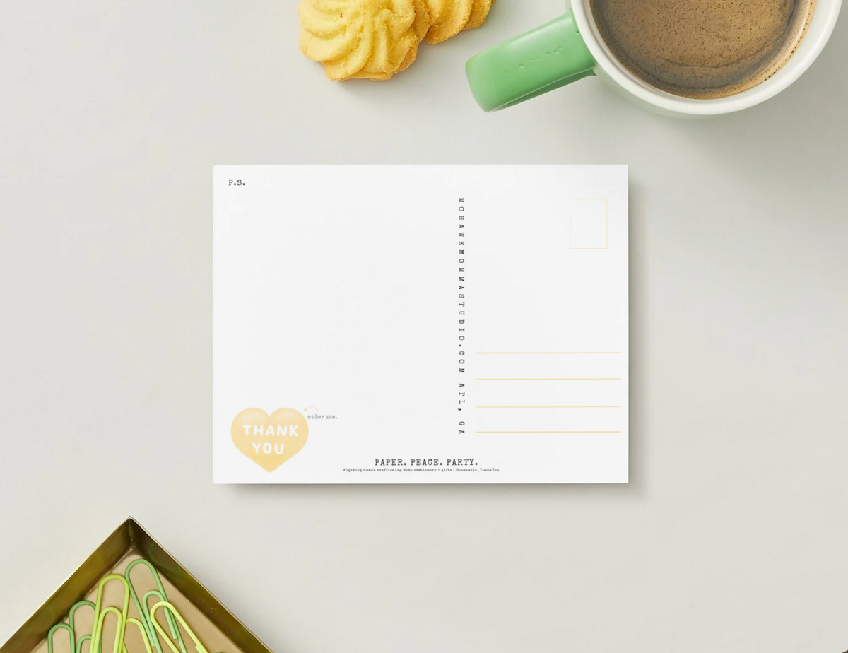 Thank You Chamomile Herb Garden Greeting Card | 4" × 6" Postcard-Style Card