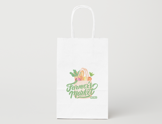 Farmers Market Vibes Produce Watercolor Gift Bag | Assorted Sizes | Sustainable Paper Gift Bag