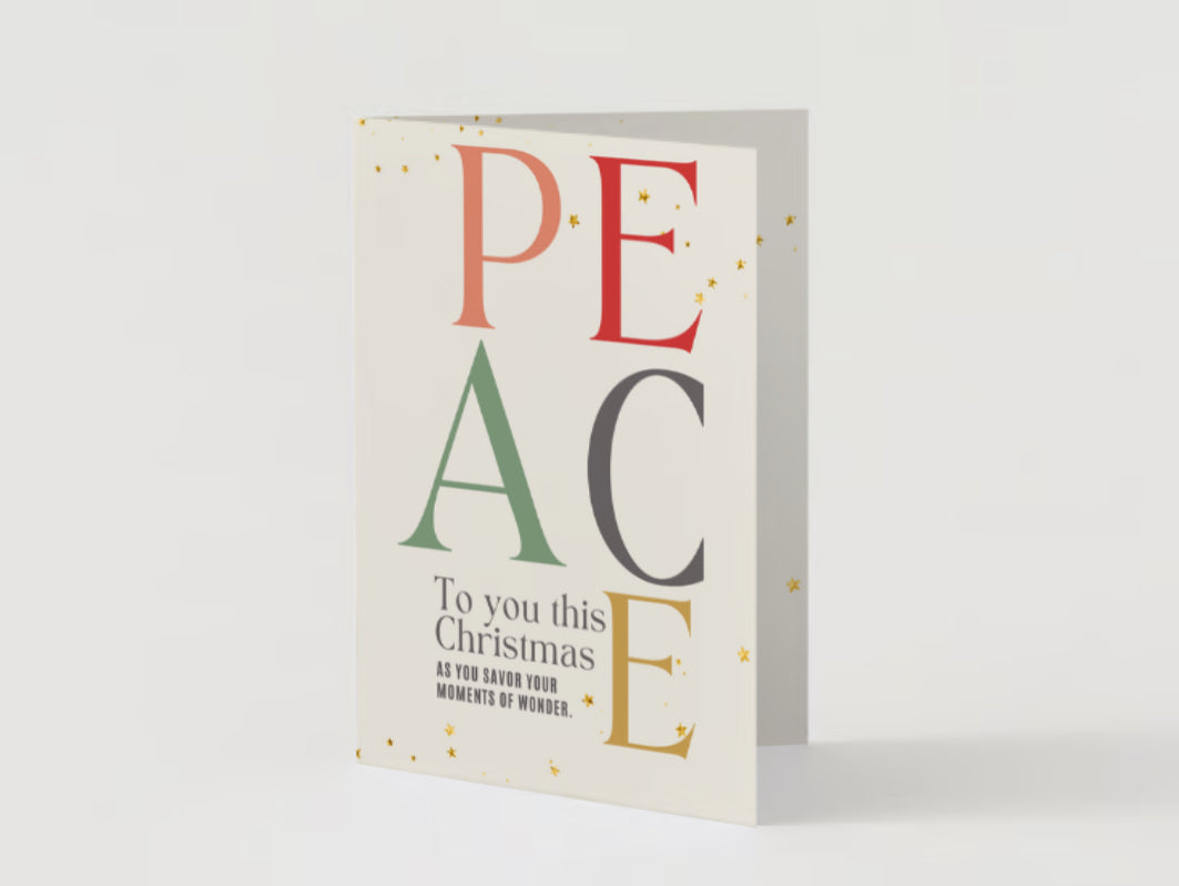 Colección Navideña | Tarjeta de felicitación navideña Peace Color + Journal™