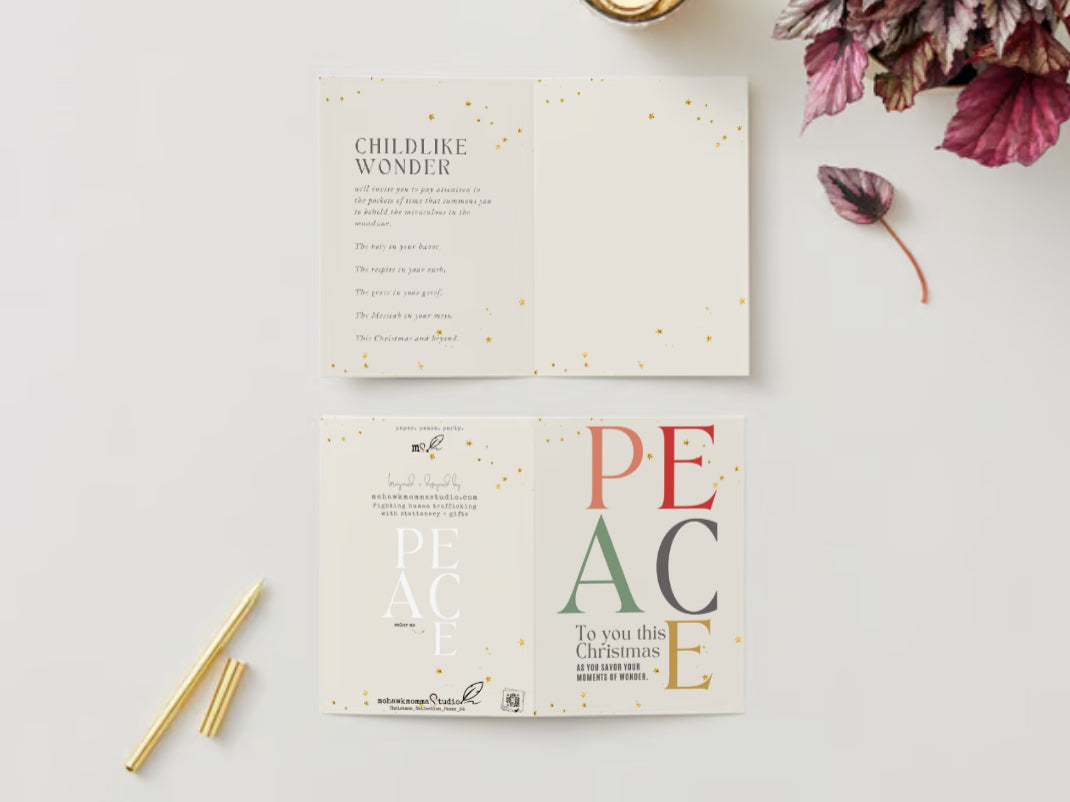 Colección Navideña | Tarjeta de felicitación navideña Peace Color + Journal™