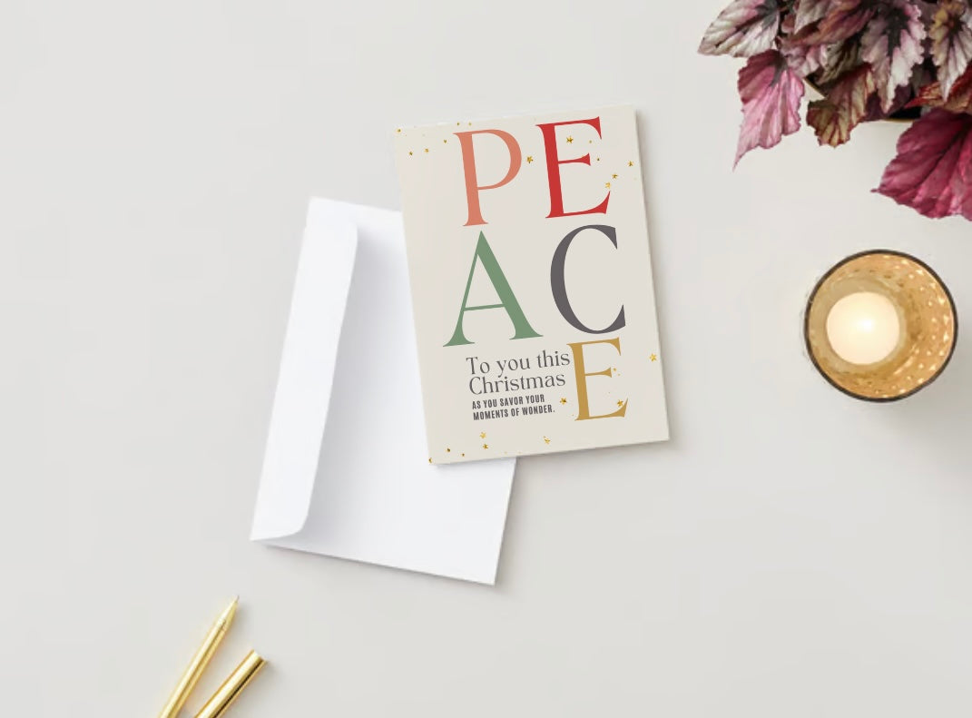 Colección Navideña | Tarjeta de felicitación navideña Peace Color + Journal™