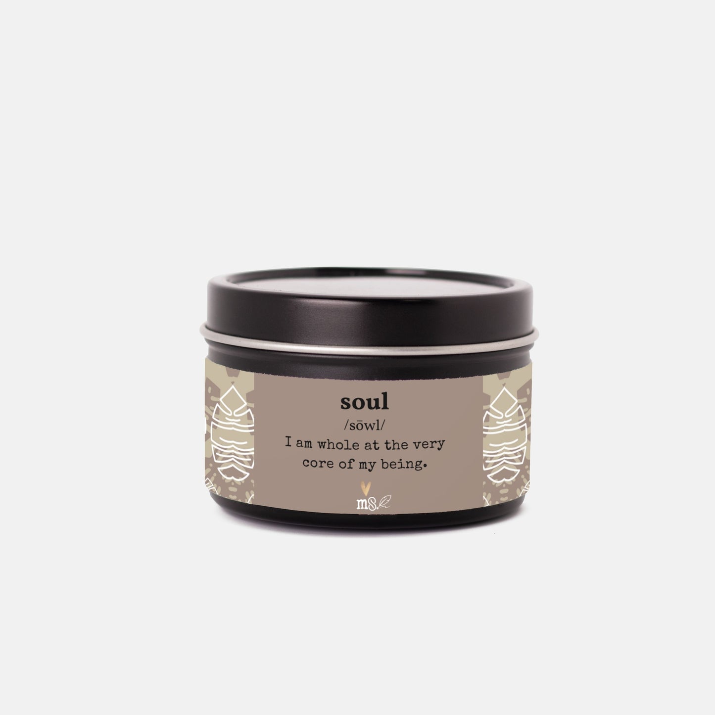 Vela en lata con la definición de Cocoa Monsteras | Vela de viaje de 113 g - Sin colorantes | Colección Melanated Musings