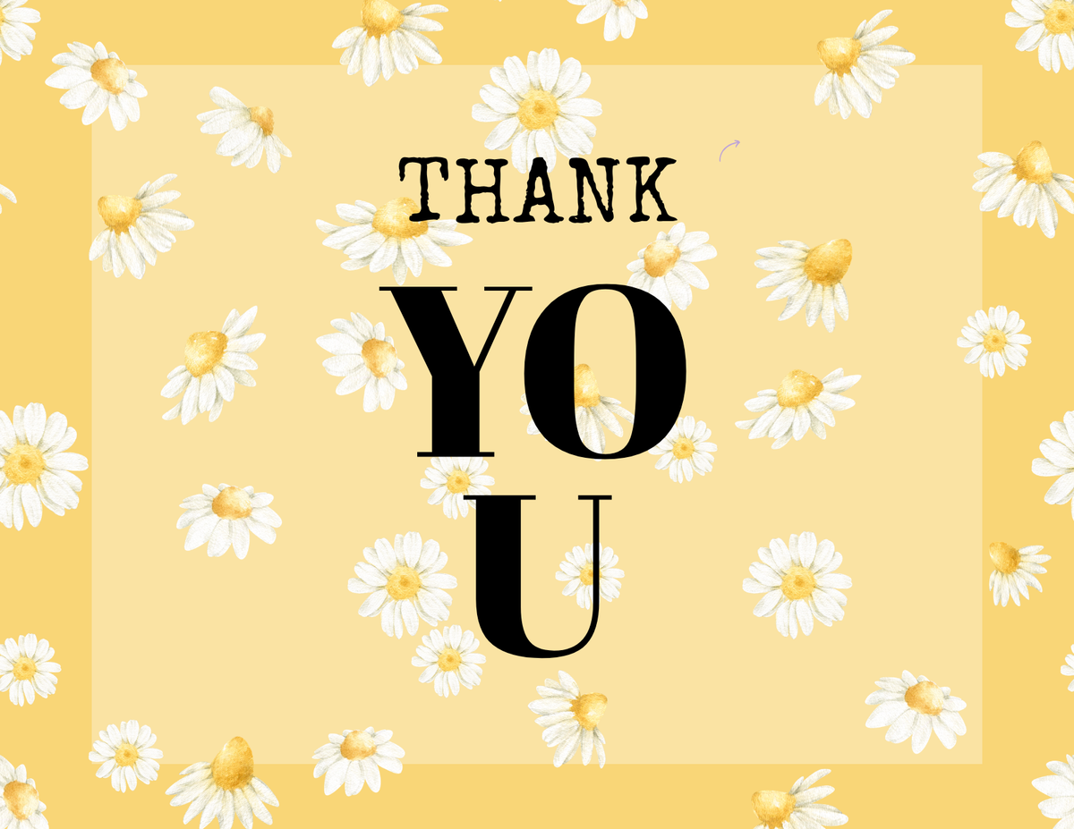 Thank You Chamomile Herb Garden Greeting Card | 4" × 6" Postcard-Style Card