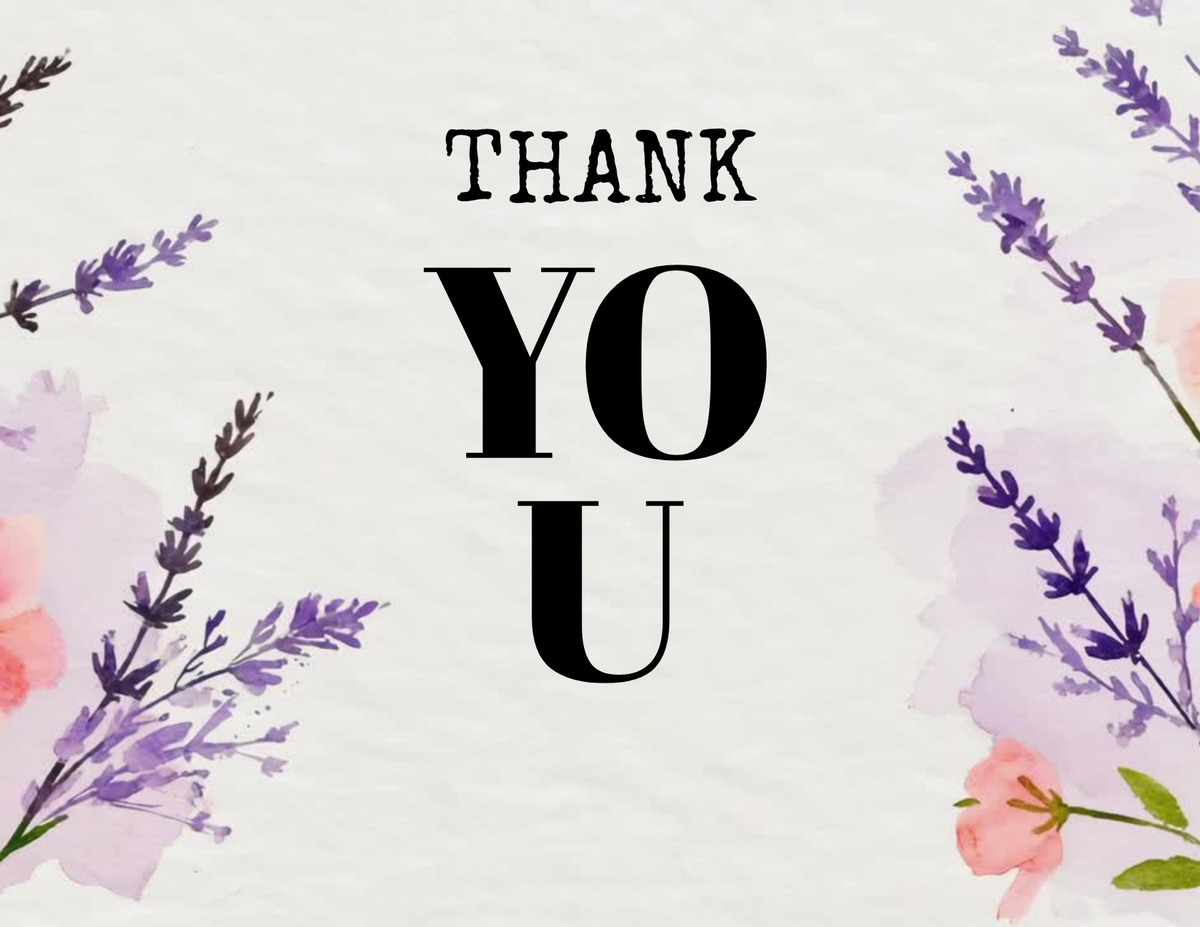 Thank You Lavender Herb Garden Greeting Card | 4" × 6" Postcard-Style Card