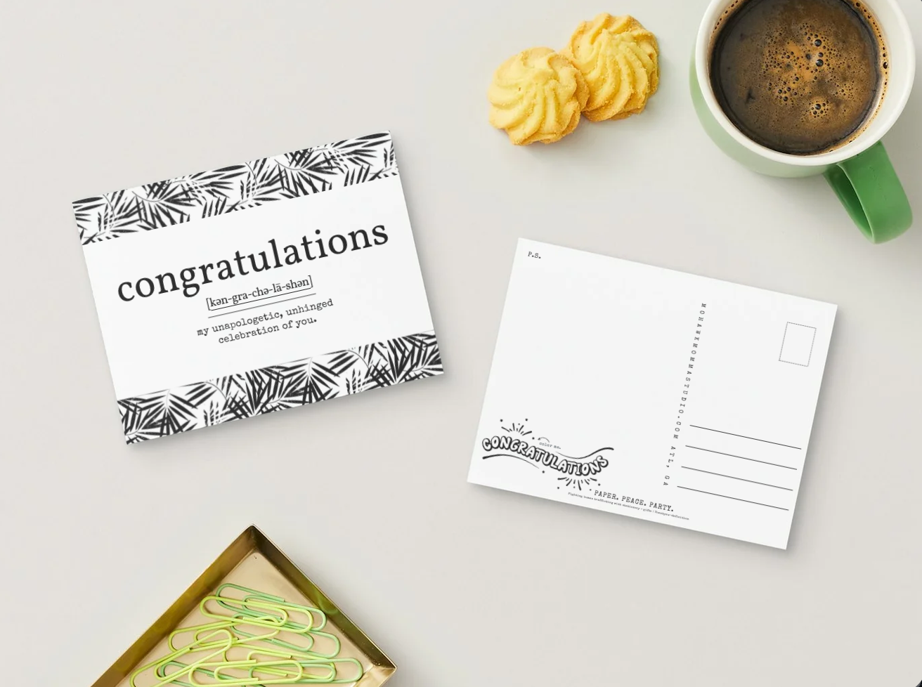 Botanical Congratulations Definition Greeting Card | 4" × 6" Postcard-Style Card