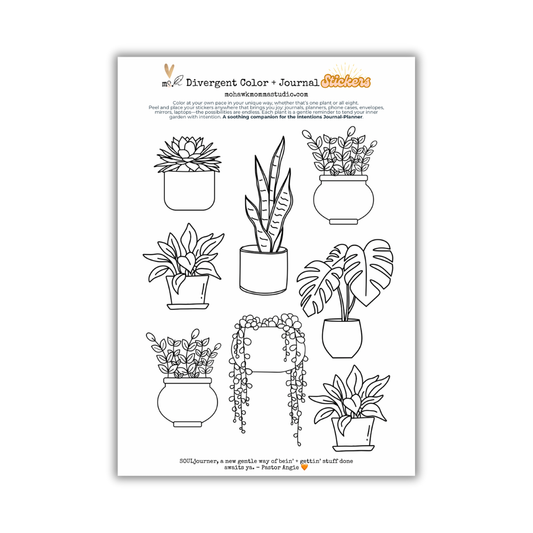 Divergent Coloring Sticker Sheet | Companion to The Intentions Journal-Planner