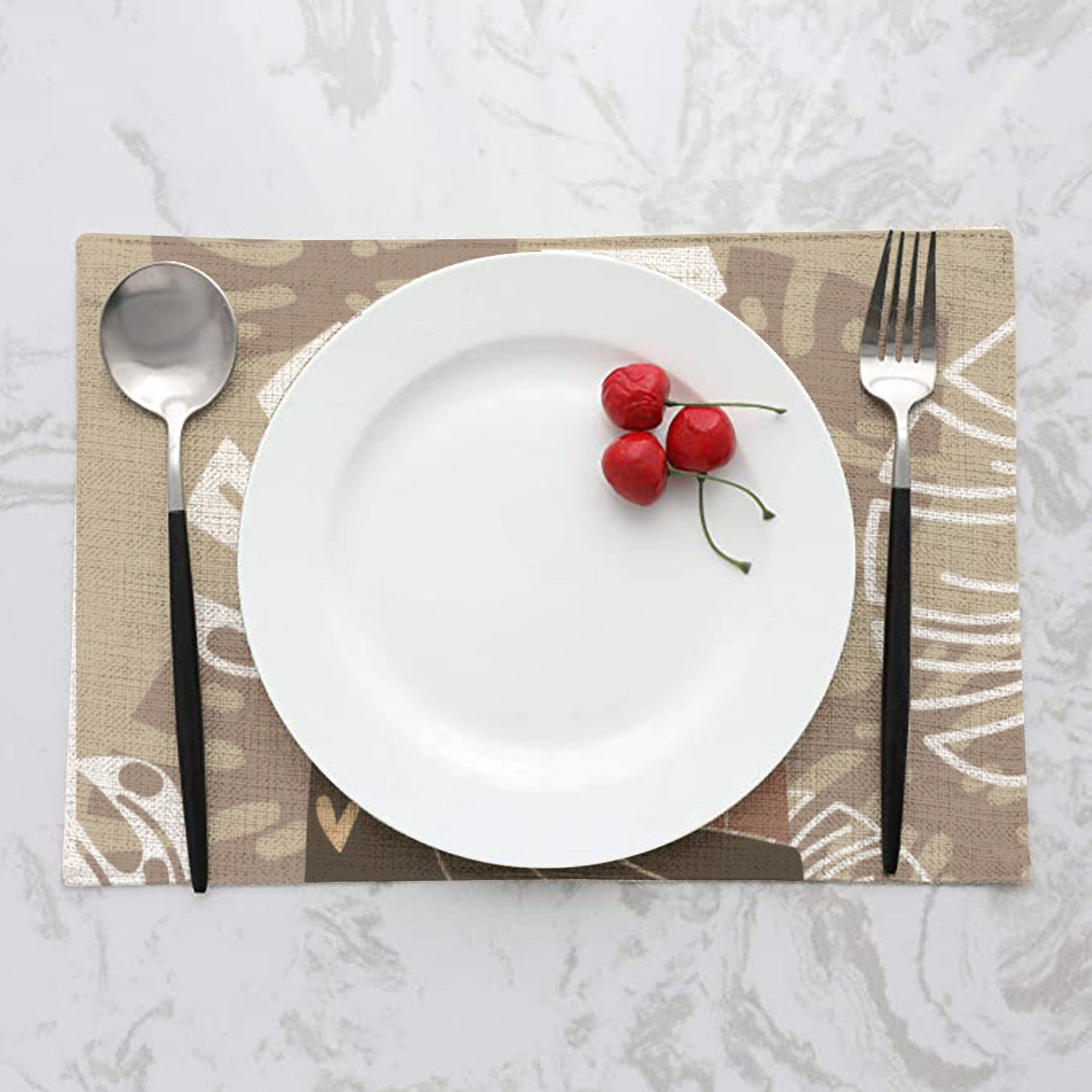 Cocoa  Monsteras Linen Placemat | Melanated Musings (minimum order 5)