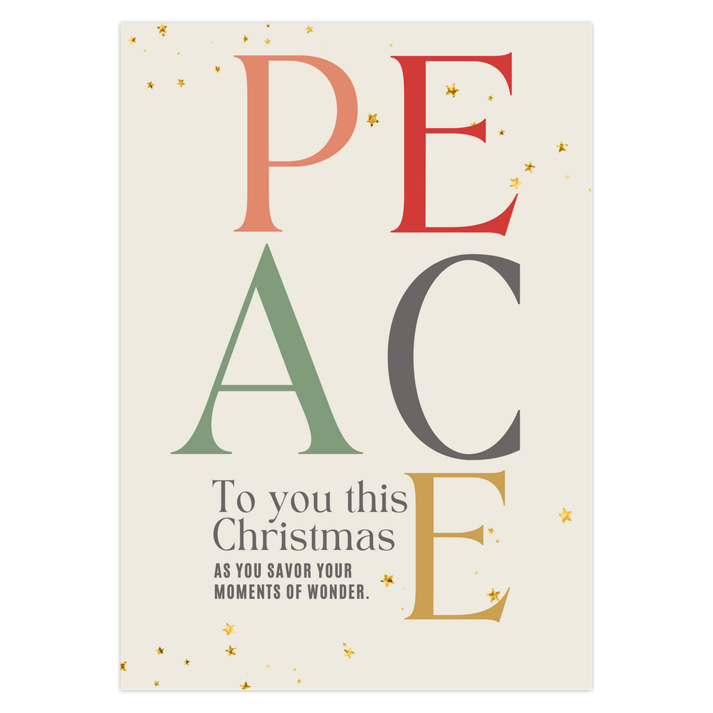 Colección Navideña | Tarjeta de felicitación navideña Peace Color + Journal™