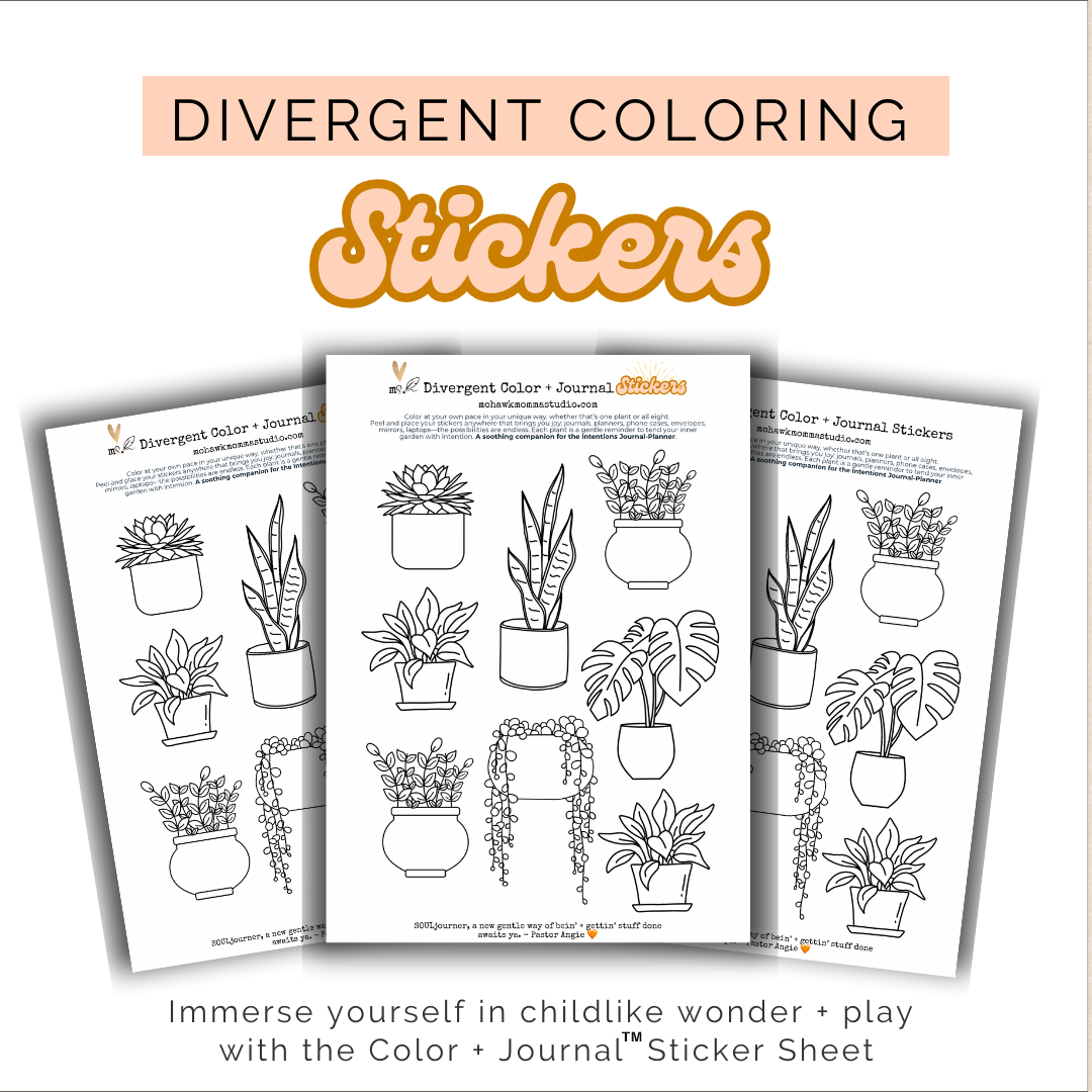 Divergent Coloring Sticker Sheet | Companion to The Intentions Journal-Planner
